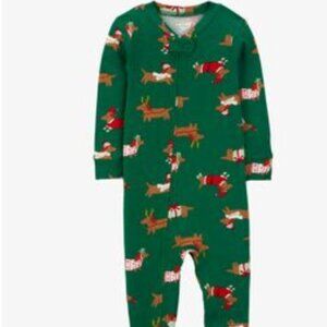 NWT Carter's Baby 1-Piece Christmas Dog Purely Soft Footie Pajamas